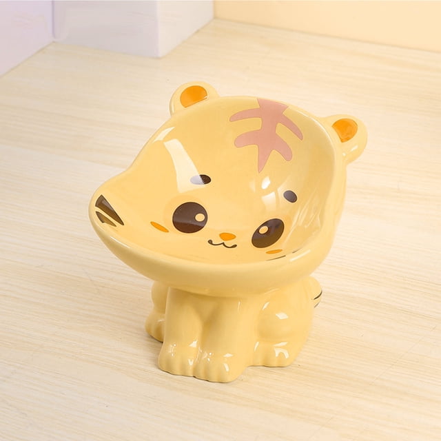 Cuenco De Cerámica Para Mascotas, Práctico Cuenco Decorativo Para Mascotas Elevado Para Interiores