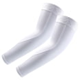 thumbnail image 1 of Sun Protection Compression Arm Sleeves Cooling Sports Sleeves Cycling Running Mountaineering Breathable Sleeves Cool Sleeves For Football, Golf(White XL), 1 of 10