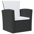 thumbnail image 3 of vidaXL 8 Piece Garden Lounge Set with Cushions Poly Rattan Black, 3 of 5