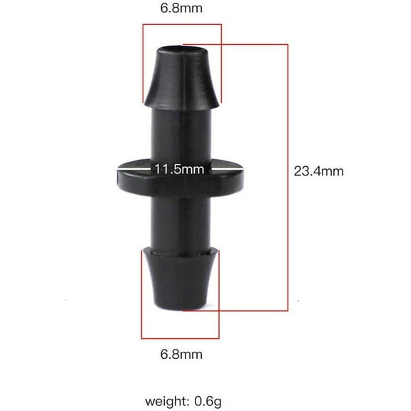 Irrigation Fittings Kit, Drip Irrigation Barbed Connectors for 1/4-Inch Tubing Flower Pot Vegetable Garden Lawn Water Hose Connectors