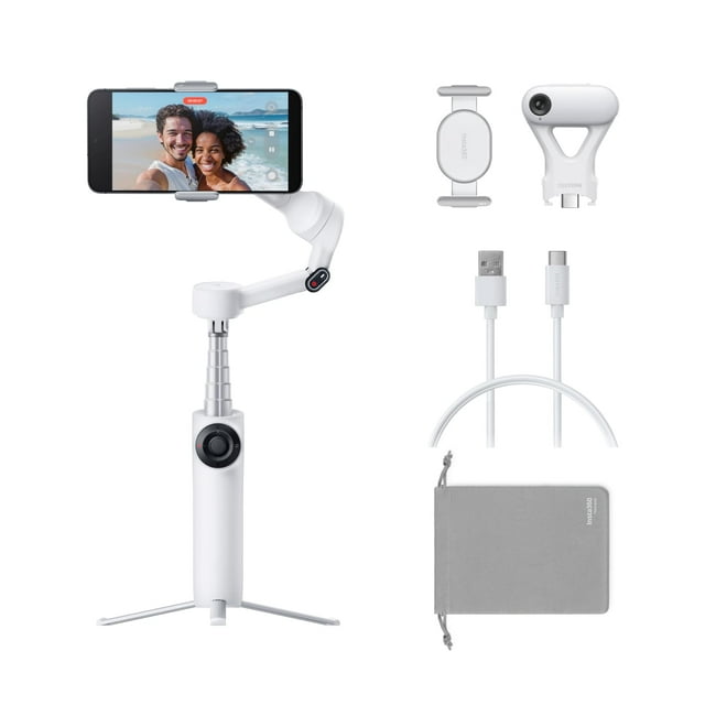Gimbal plegable Insta360 Flow 2 Plus AI Tracking blanco
