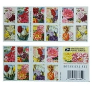 Botanical Art Sheet of 20 USPS Forever First Class Postage Stamps Beautiful Flower Bloom