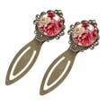 thumbnail image 2 of Peony Vintage Copper-Colored Lace Bookmarks: Stainless Steel Book Marks for Readers and Book Lovers - Set of 2 Bookmarks, 2 of 5