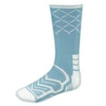 thumbnail image 2 of Brybelly SSOC-002L Basketball Compression Socks, Light Blue & White - Large, 2 of 6