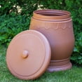 thumbnail image 3 of Good Ideas Savannah Decorative 30 Gallon Storage & Waste Basket Urn, Terra Cotta, 3 of 3