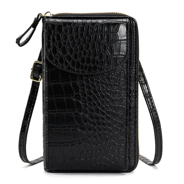 Bolso bandolera pequeño para teléfono móvil Apuakthei para mujer - Bolso de mano de cuero para hombro para viajar