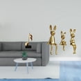 thumbnail image 2 of Escultura De Resina De Un Conjunto De Conejitos Armoniosos, Adorno Creativo Para Mesa, Chimenea O Estantería., 2 of 8