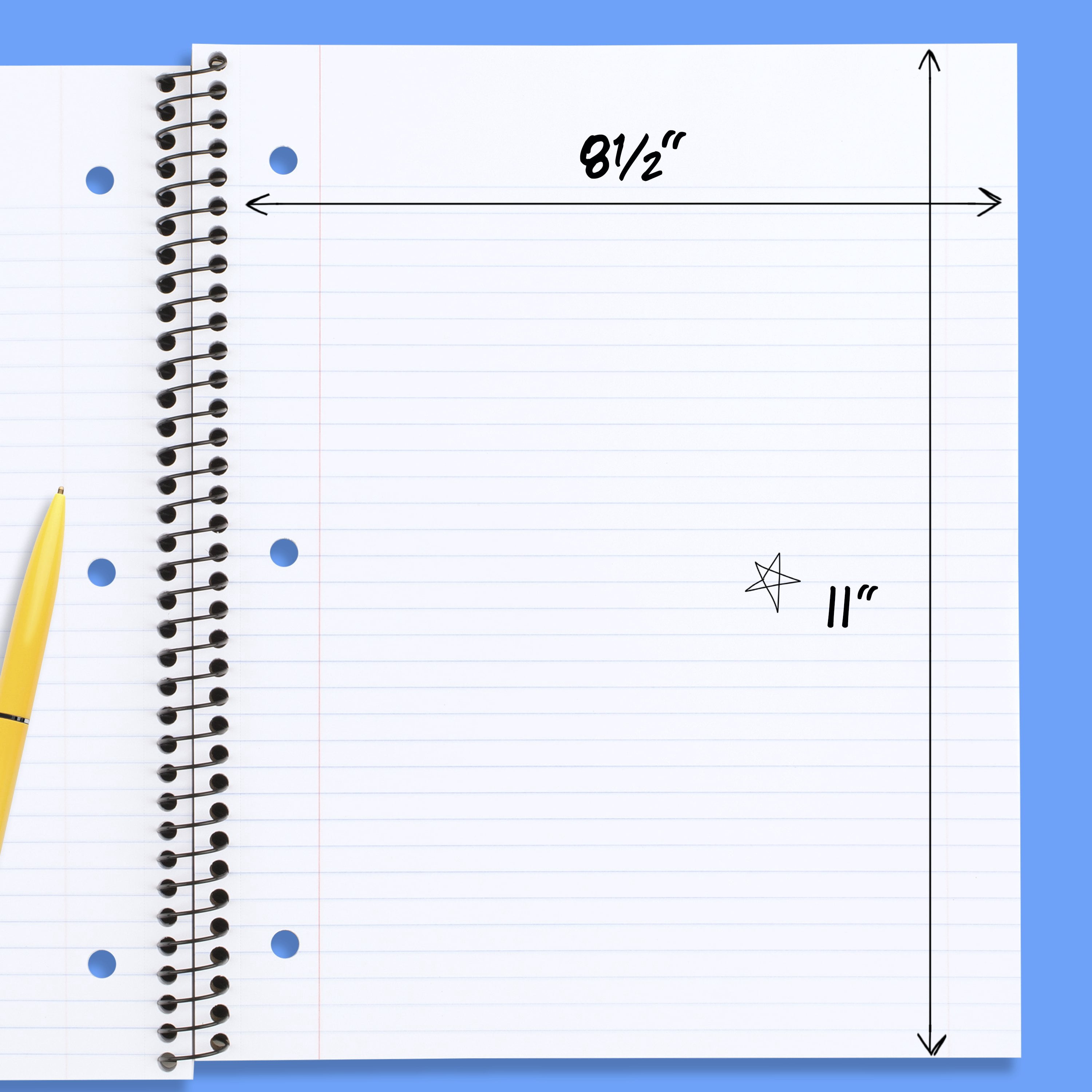 Mead 3 Subject College Ruled Notebook, 8.5" x 11", Pastel Blue, Poly, Spiral, 120 Sheets