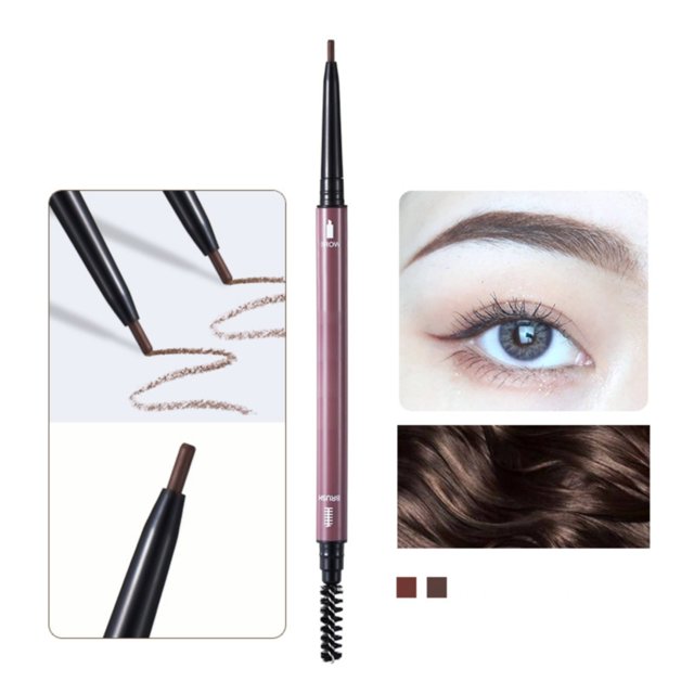 Eyebrow Pencil Eyebrow Definer Pencil With Spoolie Long Lasting Brow Pencil Soft Textured Angled Tip Applicator For Natural Looking Brows Eyebrow Filler Pen Makeup For Women, Eyebrow Pencil for Women