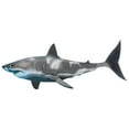 thumbnail image 2 of VWAQ Great White Shark Wall Decal Peel & Stick Boys Room Wall Mural Decor (Gray, White, Blue) 13"Height X 33"Width, 2 of 2