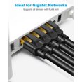 thumbnail image 2 of Cable Ethernet DDMALL CAT 8, 10 pies, 2 unidades, 40 Gbps, 2000 MHz, negro, 2 of 9