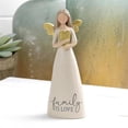 thumbnail image 2 of Blossom Bucket Family is Love Heart Soft Cream 6 inch Resin Stone Collectible Angel Figurine, 2 of 2
