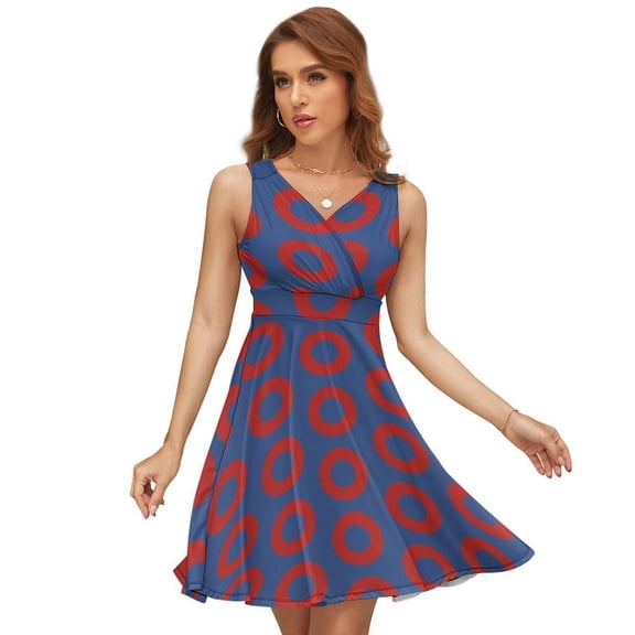 Phish Donut Women's Tank Dress V Neck Sleeveless Summer Sundress