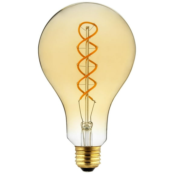 Sunlite 81098-SU LED PS30 Decorative Filament Light Bulb, 4.5 Watts, Medium Base (E26), Dimmable, Amber Glass, UL Listed, 22K - Amber 1 Pack