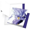 The Best Card Company -1 Beautiful Thank You Card (8.5 x 11 Inch) - Pretty Flowers, Floral Gratitude Stationery Notecard with Envelope - Iridescent Iris JQ4949DTYG