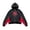 Deep Red, variant on Family Matching Casual Full-Zip Embroidered Hoodie Jacket with Web Pattern, Chenille Applique Superhero Zip-Up Sweatshirt for Daily Wear, Black, 120