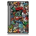 thumbnail image 2 of TOP SHE Case for 2021 Samsung Galaxy Tab S7 FE (12.4", SM-T730), Tab S7 Plus 12.4-inch Case (SM-T970) - PU Leather Hard Plastic Case, Slim Lightweigt Auto Sleep Wake Stand Trifold Cover (Graffiti), 2 of 10