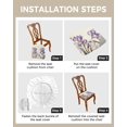 thumbnail image 4 of Elegant Purple Flower Chair Seat Covers for Dining Room Stretch Chair Seat Covers Set of 4, Chair Seat Protector Cushion Slipcovers for Kitchen Restaurant Office Vintage Farmhouse Floral, 4 of 6