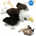 thumbnail image 1 of YOPTOP Interactive Cat Toys Flapping Squirrel for Indoor Cats Rechargeable Cat Toy Vivid Chirping  Automatic Beating Wings Kitty Toys with Catnip for Kitten Exercise  Hanging Toys Self Pl,eagle, 1 of 6