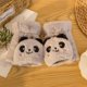 thumbnail image 4 of Guantes cálidos de invierno con tapa y suaves para estudiantes, guantes cálidos a prueba de frío con dibujos de pandas y dedos abiertos, 4 of 6