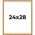 thumbnail image 2 of 24x28 Honey Brown Real Wood Picture Frame Width 0.75 inches | Interior Frame Depth 0.5 inches |, 2 of 8