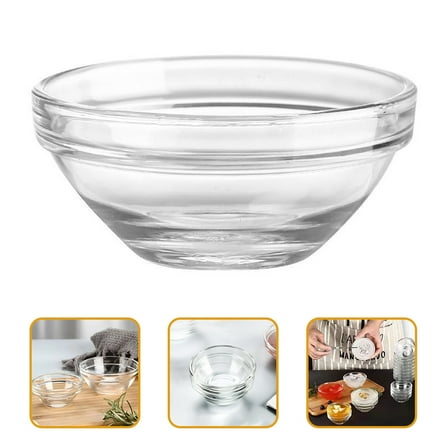 LEORX Premium Glass Bowls Leorx Clear for Home Salad Fruits Desserts 12Pcs