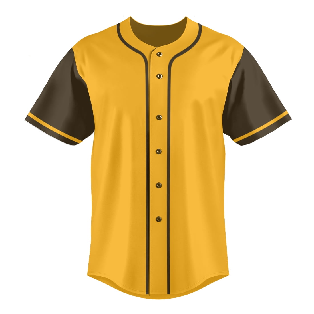 Yellow Baseball Shirts Sports Uniform for Men Hip Hop Softball Sports Active Tee