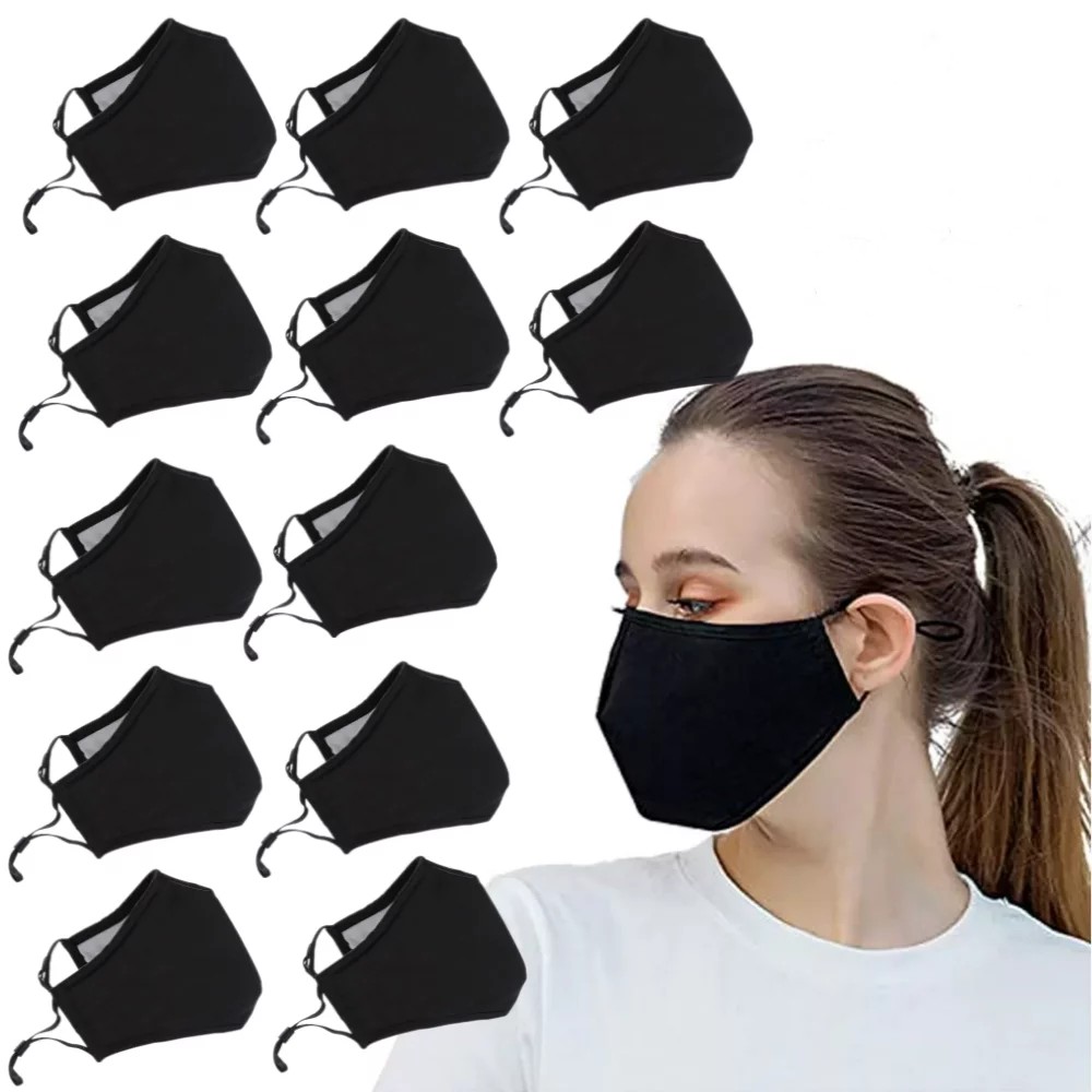 Reusable Face Mask Adjustable Face Masks Cover for Women Men (Pack of
