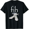 thumbnail image 1 of Fih Shoes Fish Funny Misspelled Fish Meme Fih Calling Humor T-Shirt - Black - 2XL, 1 of 2