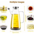 thumbnail image 5 of Glass Olive Oil Bottle Oil Dispenser, Empty Vinegar Oil Dispenser with Handle, Non-Slip Silicone Base, Large Leak-Proof Oil Dispenser for Kitchen, Barb, 5 of 5