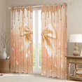 thumbnail image 2 of Feelyou Kawaii Bowknot Orange Blackout Curtains Set of 2 (52x84 Each), Fashion Sequin Print Window Curtains, Teens Kids Girls Women Curtains and Drapes, Window Curtains Bedroom Decor, 2 of 6