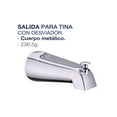 thumbnail image 2 of Llave Salida Tina Empotrable Pared Alfa Cromado Con Desviador, 2 of 2