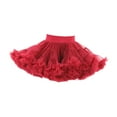 thumbnail image 2 of Falda tutú para niñas Ropa de baile para niños Vestido de princesa Falda de malla Faldas de baile Rojo M, 2 of 7