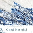 thumbnail image 2 of Farmhouse Shower Curtain for Bathroom Paisley Shower Curtain Boho Shower Curtains Blue Shower Curtain for Hotel Bathtubs, 72 x 72 inch, 2 of 5