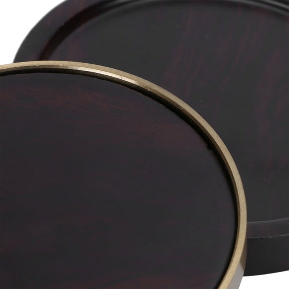 ZPSHYD Tapis De Tasse à Thé en Bois Et Ensemble De Coussins De Tasse De Bureau Isolants avec Plateau De Base-améliorez Votre Expérience De Cérémonie du Thé avec Ces Accessoires à Thé(Ebony)
