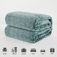 thumbnail image 5 of Exclusivo Mezcla Plush Fuzzy Large Fleece Throw Blanket (50" x 70", Mixed Forest Green)- Soft, Warm and Lightweight, 5 of 8