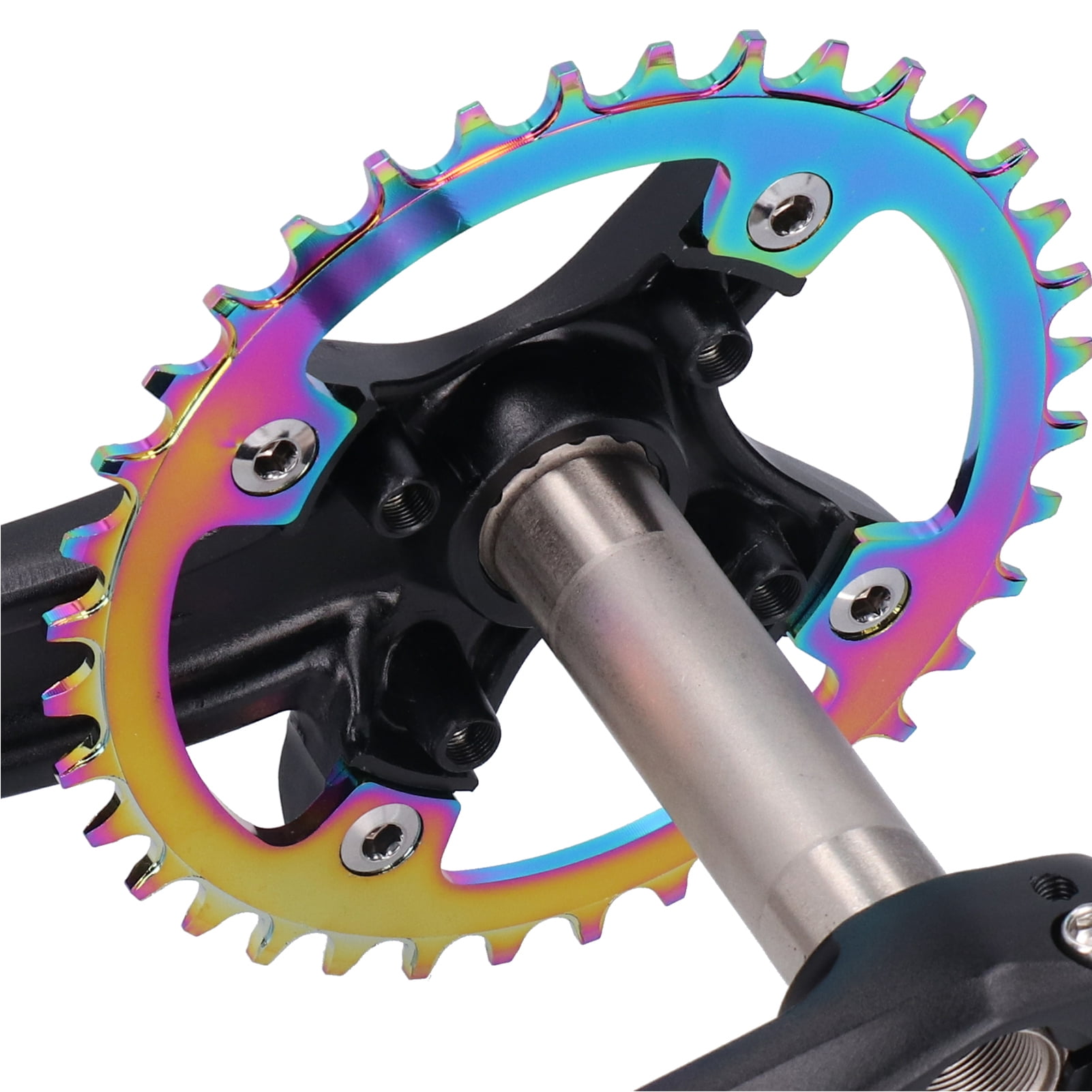 Ecoyyzn Bike Crankset Crank, 170mm Left Right Crank Crankset, For