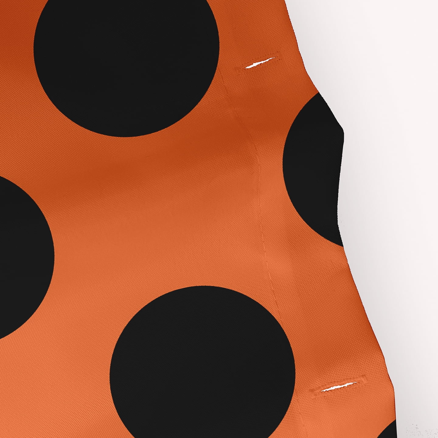 Simply Daisy 70" W x 73" L Halloween Spooky Dots Polyester Shower Curtain, Traditional Orange [1 Ct]