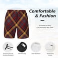 thumbnail image 3 of Logiee Buffalo Check Plaid Print Men's Swim Trunk,Quick Dry Board Shorts ,Men's Swim Trunks with Compression Liner, Bathing Suits with Pockets-XX-Large, 3 of 6
