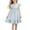 Light Blue, variant on Gytharion Kids Sleeveless Sundresses for Girls 1-7 Years, Summer Solid Casual Crew Neck Cotton Linen Beach Dress Flowy A-Line Ruffled Swing Princess Dress with Flutter Sleeves