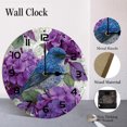 thumbnail image 4 of ZXCXRQFa Blue Bird On Branches Flower Silent Non Ticking Wooden Clock 10 Inch, Round Wall Clock,Decorative for Living Room, Kitchen, Home,Bathroom, Bedroom, Office or School, 4 of 7