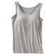 thumbnail image 1 of Camisetas sin mangas para mujer con sujetador incorporado 2025 Camiseta sin mangas de cuello redondo para el verano - Camisetas acolchadas para hacer ejercicio, S-XXXXL, 1 of 4