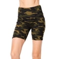 thumbnail image 5 of Biker Shorts for Women with Pocket Body Contour Bike Short for Workout Yoga Running Camouflage, 5 of 7