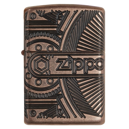 Zippo Lighter Factory - Zippo Gear Armor Antique Pocket Lighter