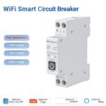 thumbnail image 3 of 2X Disyuntor Inteligente Tuya WIFI 1P+N 1A-63A Riel DIN Ajustable con Medición Funciona con Smart Life Home, 3 of 5