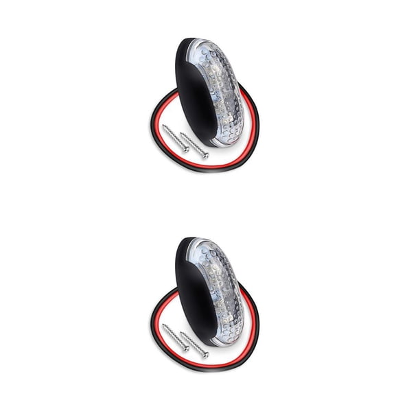 Scienceny Luces de liquidación LED reutilizables Luz de marcador lateral Indicadores ligeros de plástico Lámpara Advertencia de remolque Luz roja 2piezas