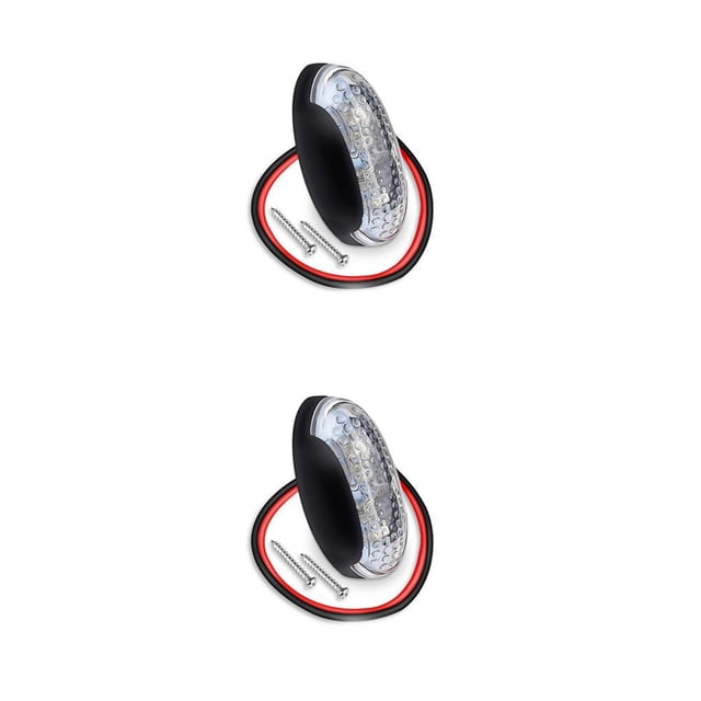 Scienceny Luces de liquidación LED reutilizables Luz de marcador lateral Indicadores ligeros de plástico Lámpara Advertencia de remolque Luz roja 2piezas