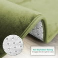 Nestl 1 Contour Absorbent Memory Foam Bath Mat Bathroom Rug, Sage Green