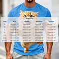 thumbnail image 5 of Men's 3D Funny Orange Cat Graphic T-Shirt Novelty Short Sleeve Crewneck Tees Casual Summer Tops Animal Print Streetwear Vacation Party Shirts Graphic Tee, 5 of 5