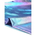 thumbnail image 4 of INSPIRE CHIC Women's Clubwear Short Sleeve Shiny Metallic Top L Blue, 4 of 6